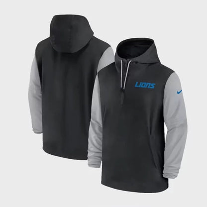 2024 Detroit Lions Nike Black and Grey Hoodie Jacket