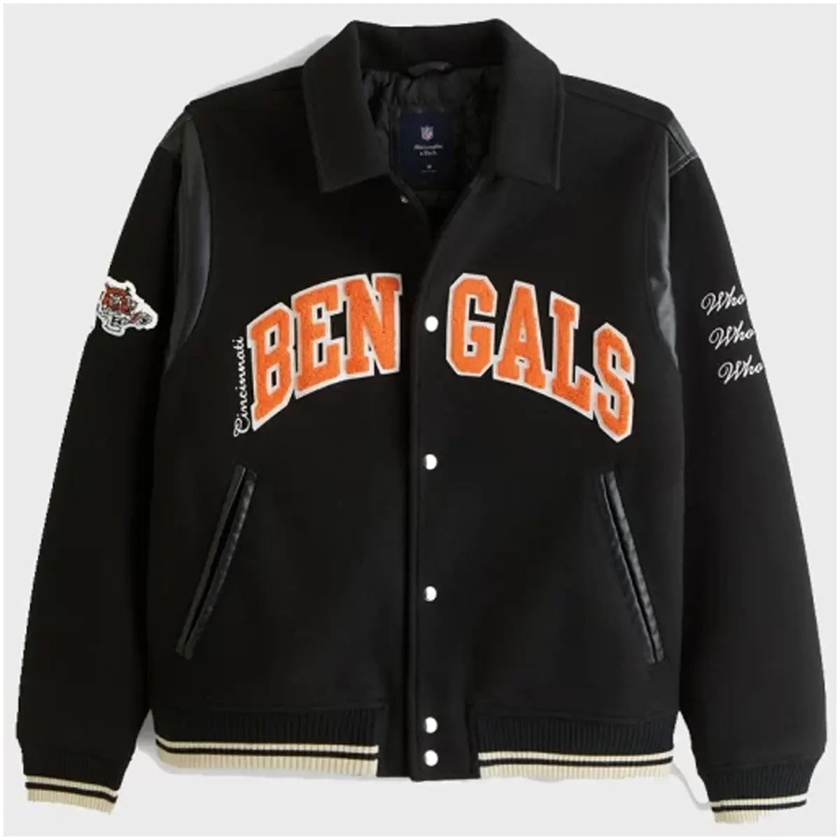 AbercrombieCincinnatiBengalsVarsityBomberJacket