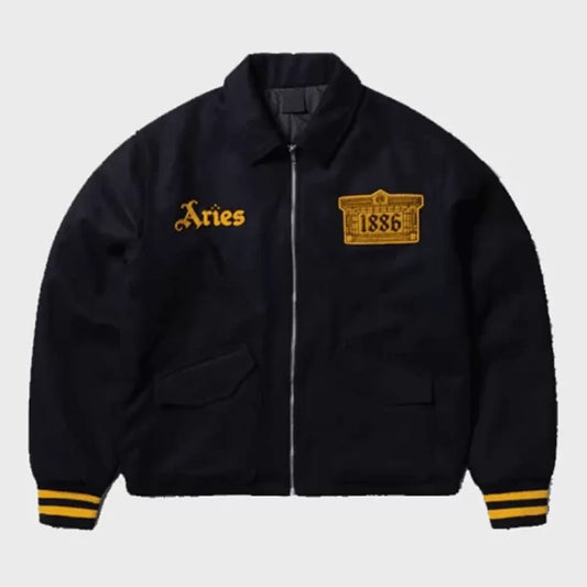 Arsenal x Aries Black Wool Bomber Jacket