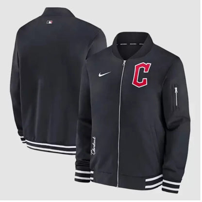 MLB Cleveland Guardians Baseball Team Black Jacket