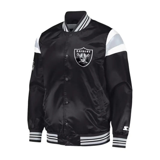 Las Vegas Raiders Satin Varsity Jacket