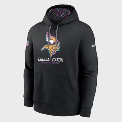 Minnesota Vikings Crucial Catch Black Hoodie