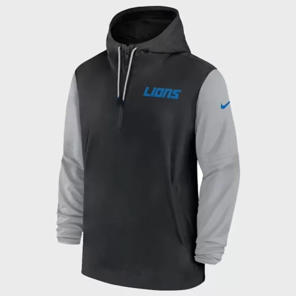 Detroit Lions Nike Black and Grey Hoodie Jacket