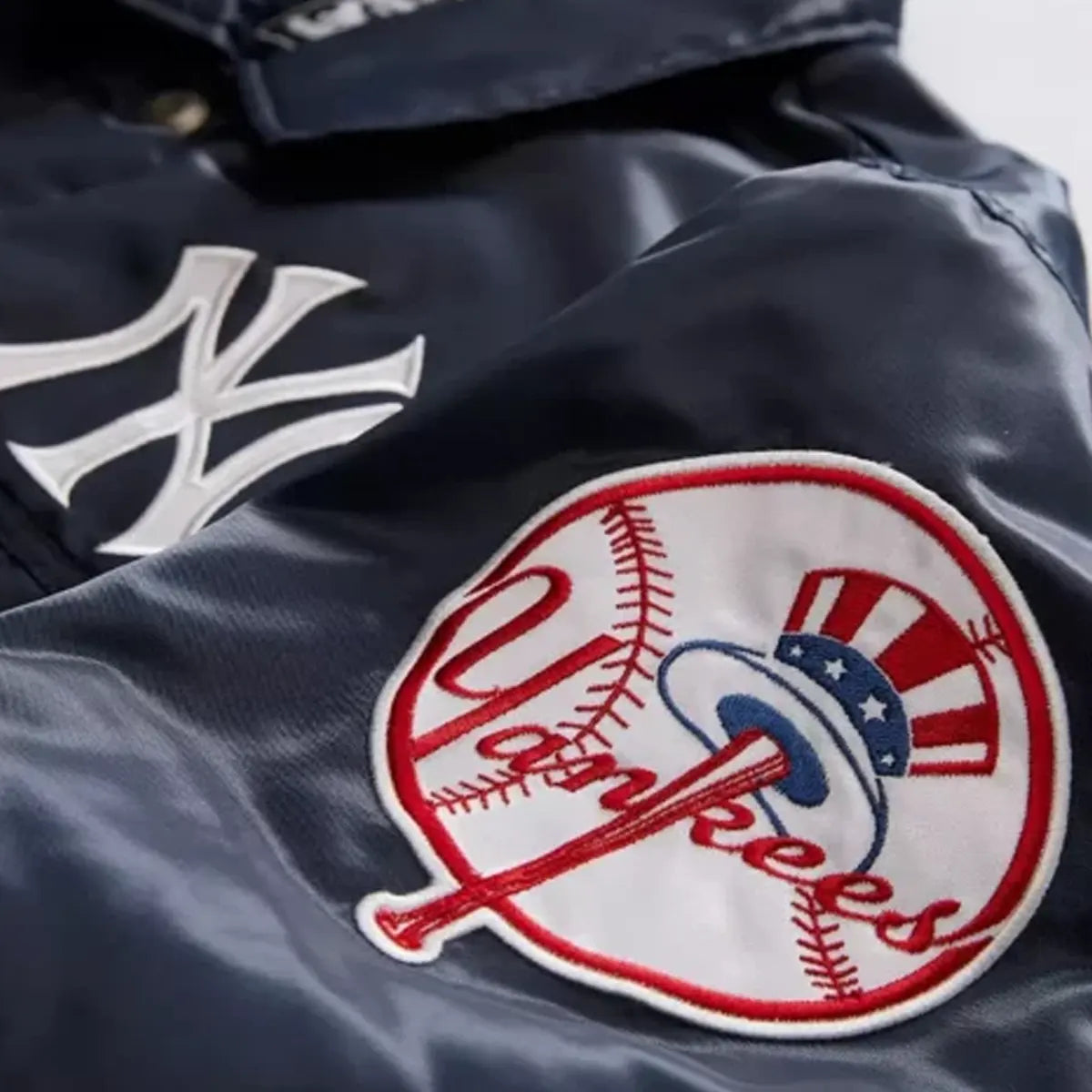 NewYorkYankeesBaseballTeamLevisxStarterNavyBlueSatinJacket