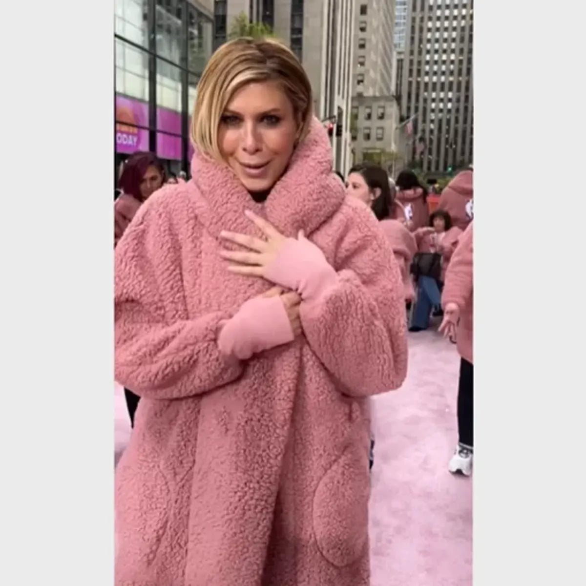 TodayShowJillMartinPinkSherpaCoat