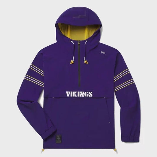 Unisex UNRL Purple Minnesota Vikings Half-Zip Track Jacket