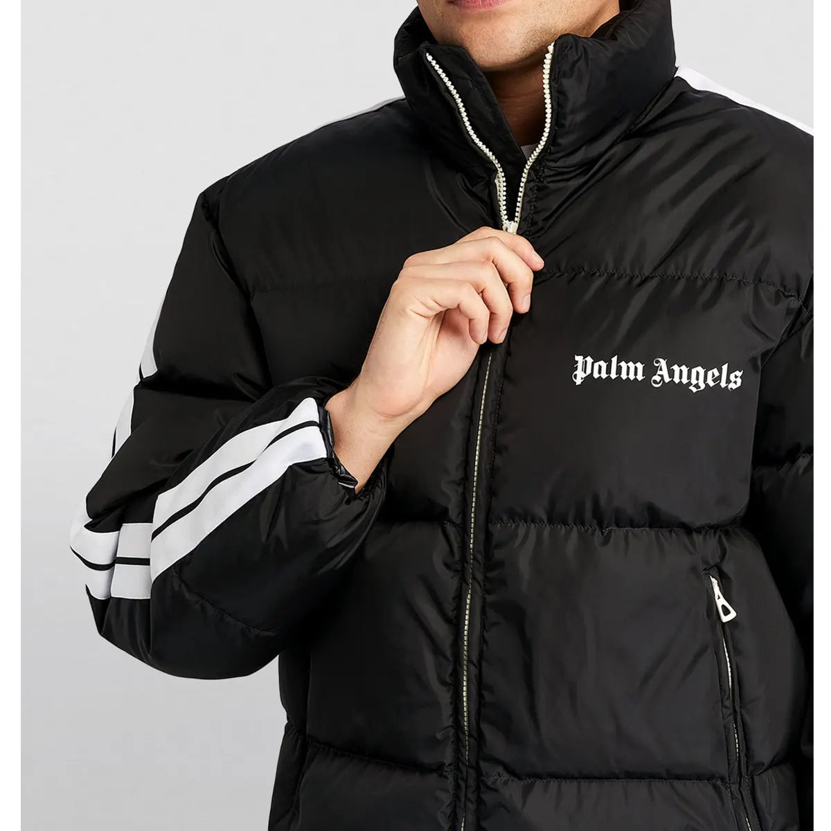 Palm Angels Black Down Puffer Track Jacket