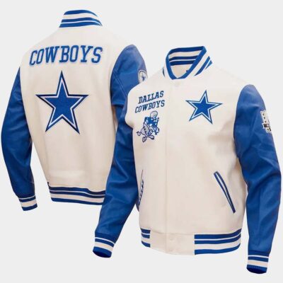 Dallas Cowboys Retro Classic Varsity Full Zip Jacket Realleathersjacket