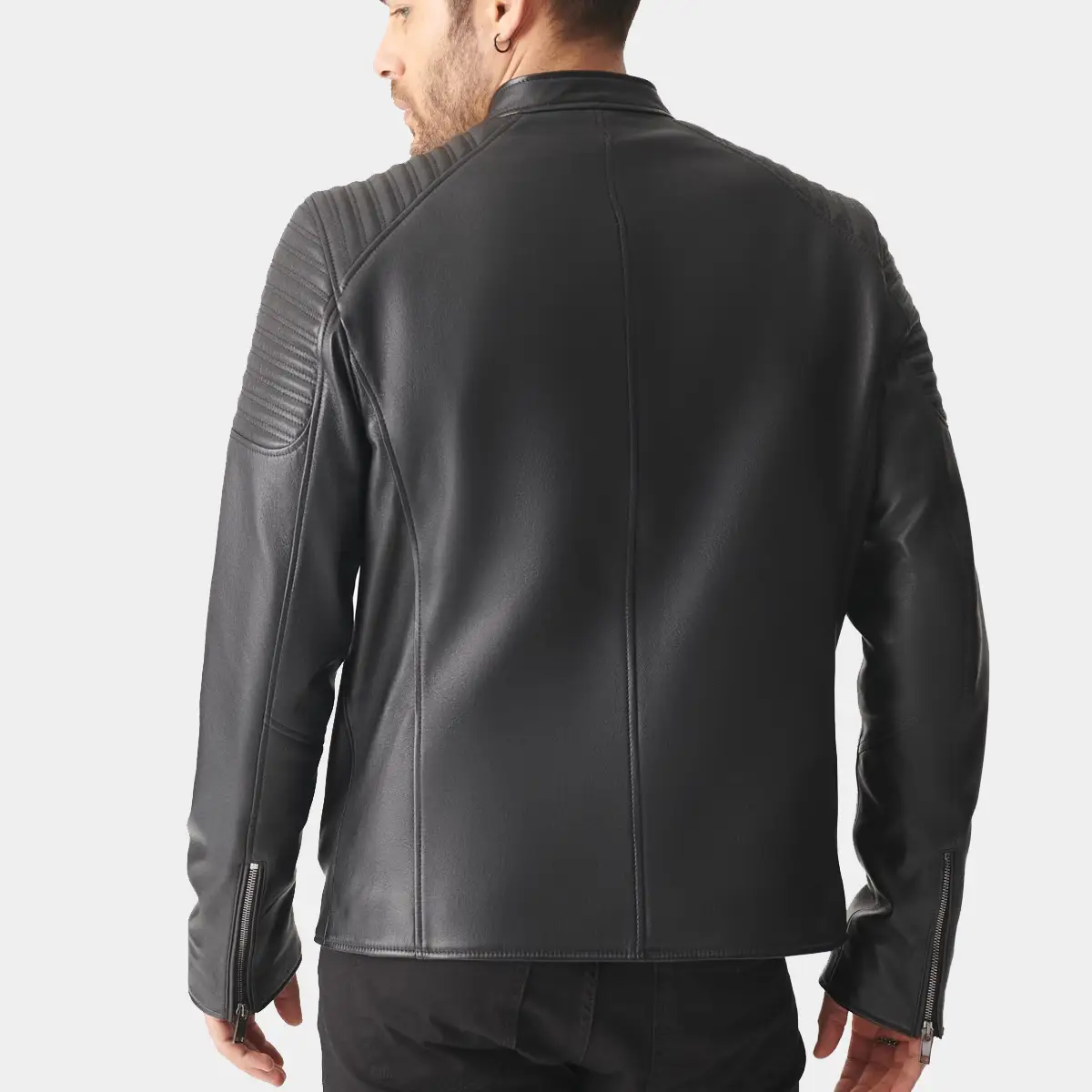 Motorcycle leather jacket fo rmen