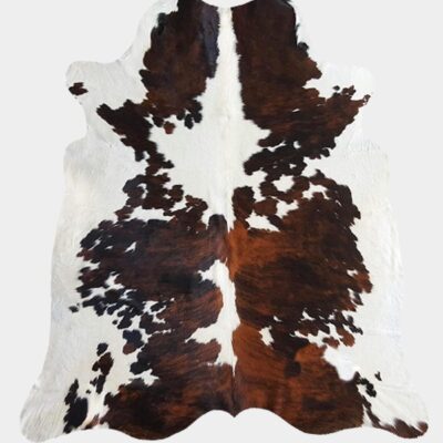 Genuine Tricolor Cowhide Rug Approx. 6 x 7-8 ft.
