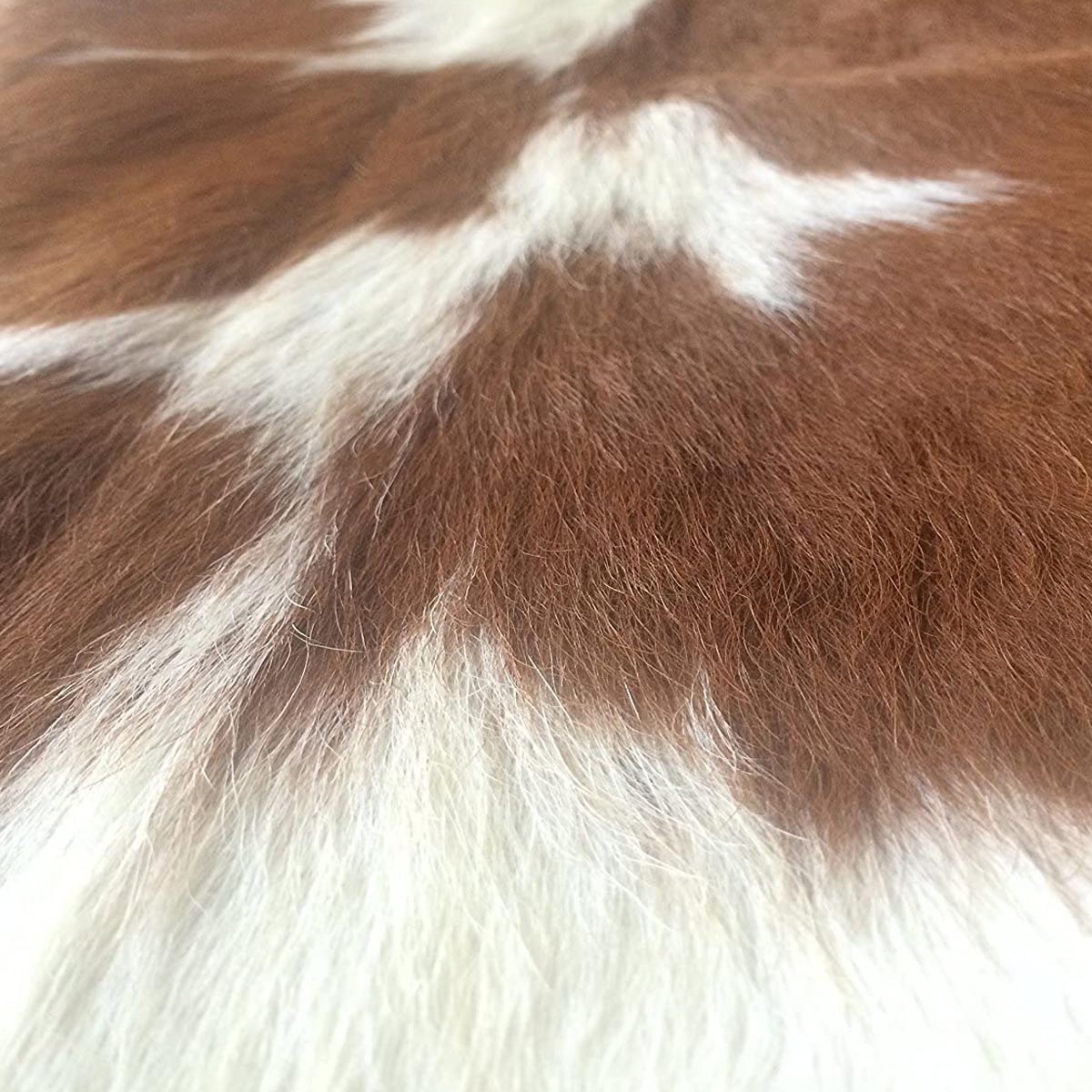 Pure Brown& White Superior Cowhides Rug 5x7ft