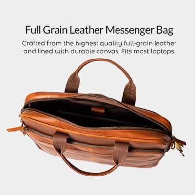 Genuine Leather Brown Messenger Bag
