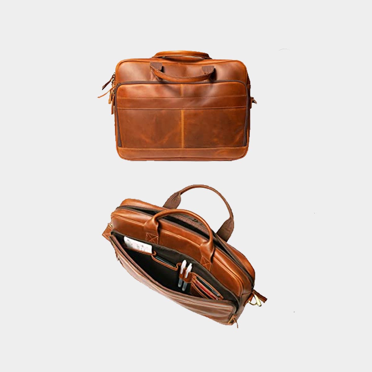 Genuine Leather Brown Messenger Bag (4)