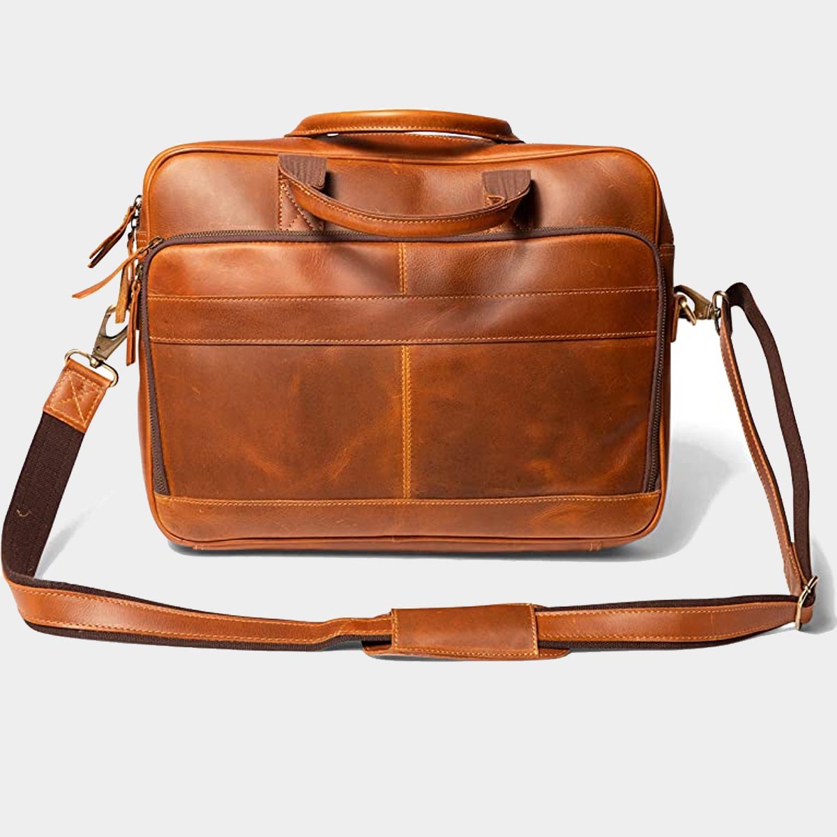 Genuine Leather Brown Messenger Bag (5)