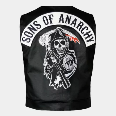 Jax Sons Of Anarchy Teller Leather Vest With Patches