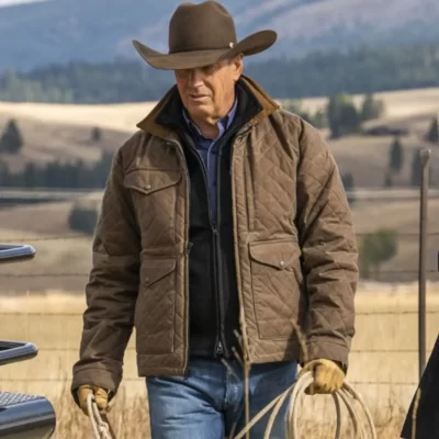 John Dutton Yellowstone Season 4 Quilted Cotton Jacket