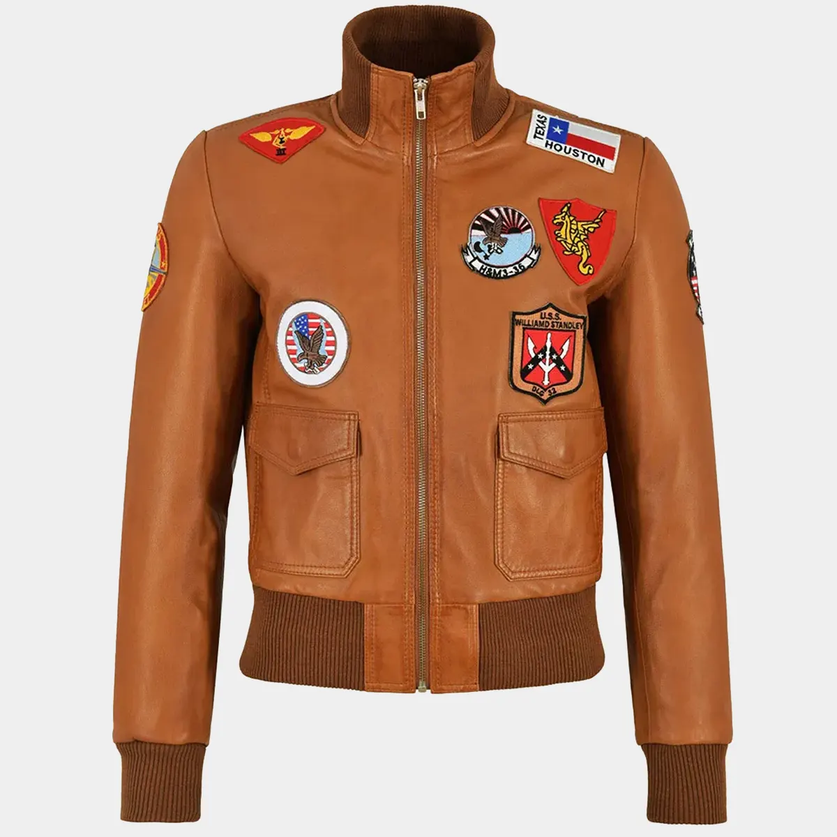 Air Force Pilot Jet Fighter Navy Leather Jacket