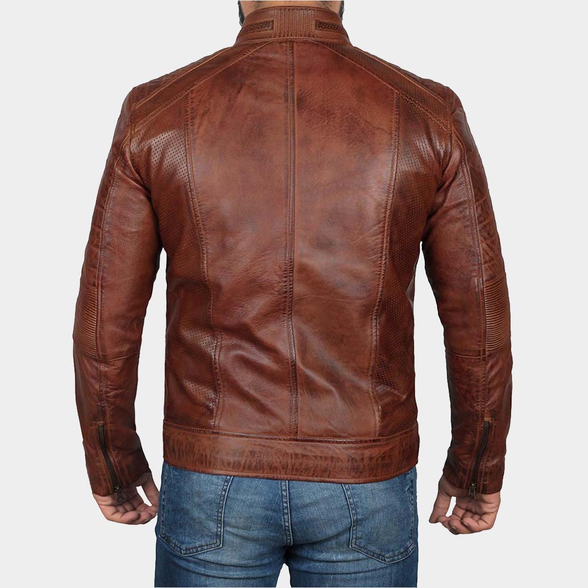 ChocolateBrown Leather Jacket