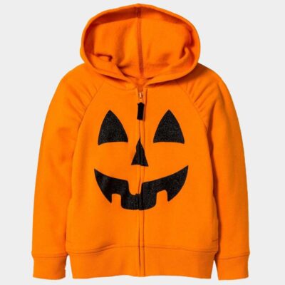 orange hoodie designed for Halloween