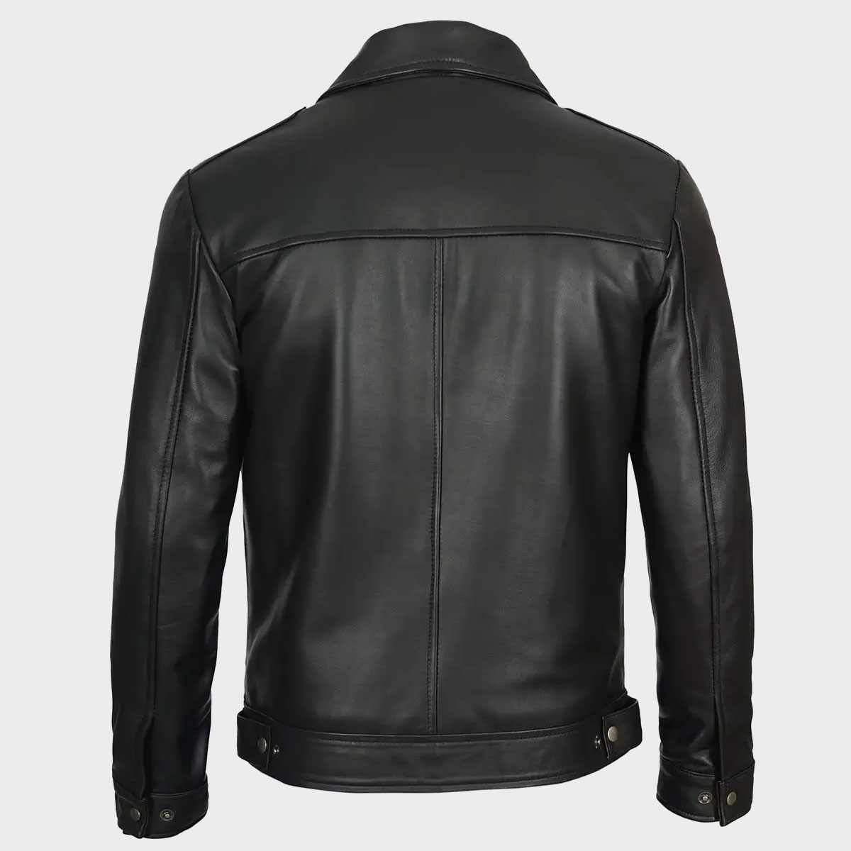 Mens-Black-Vintage-Shirt-Collar-Vegan-Leather-Jacket55656