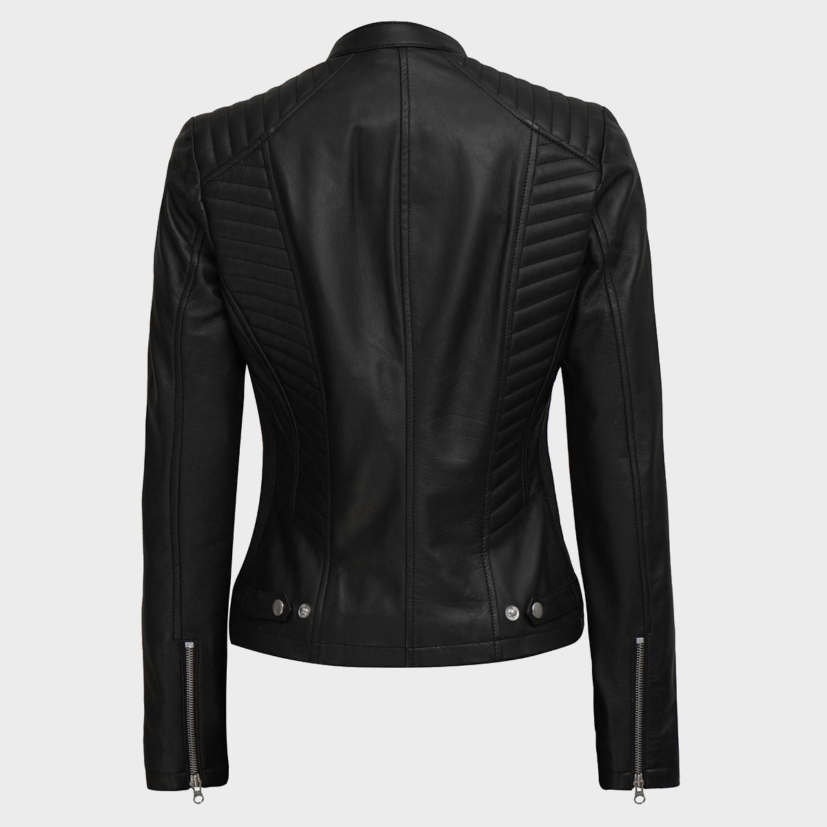 Womens-Black-Vegan-Leather-Mandarin-Collar-Biker-Jacket9878as