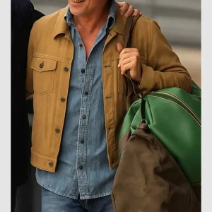 F1 The Movie 2025 Brad Pitt Brown Suede Leather Jacket
