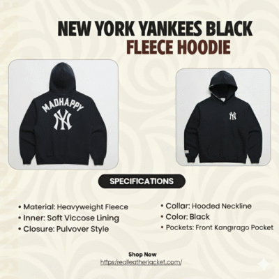 New York Yankees Madhappy Black Fleece Hoodie