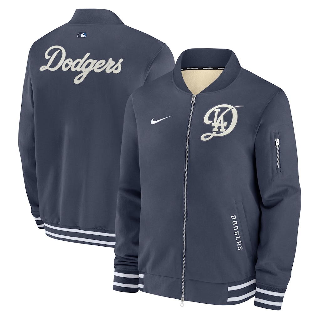 Dodgers Navy City Connect Bomber Jacket