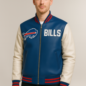 Buffalo Bills Leather Varsity Jacket