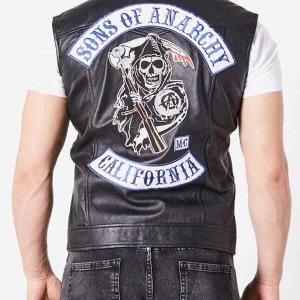 Men’s Sons of Anarchy Jax Teller SOA Leather Biker Vest
