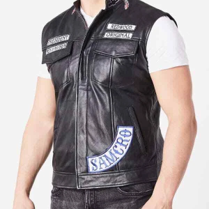 Men’s Sons of Anarchy Jax Teller SOA Leather Biker Vest
