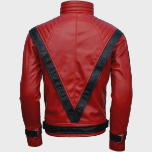 Michael Jackson Thriller Red Leather Jacket
