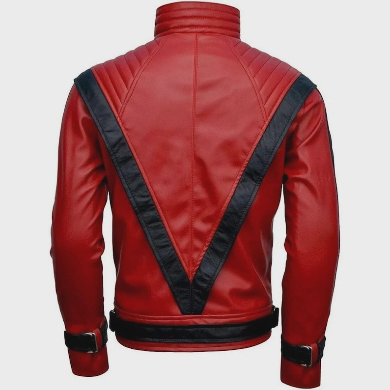 Michael Jackson Thriller Red Leather Jacket