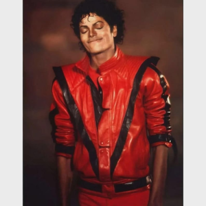 Michael Jackson Thriller Red Leather Jacket