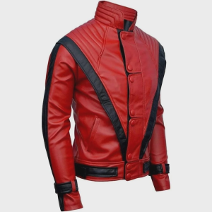 Michael Jackson Thriller Red Leather Jacket