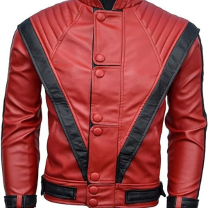Michael Jackson Thriller Red Leather Jacket