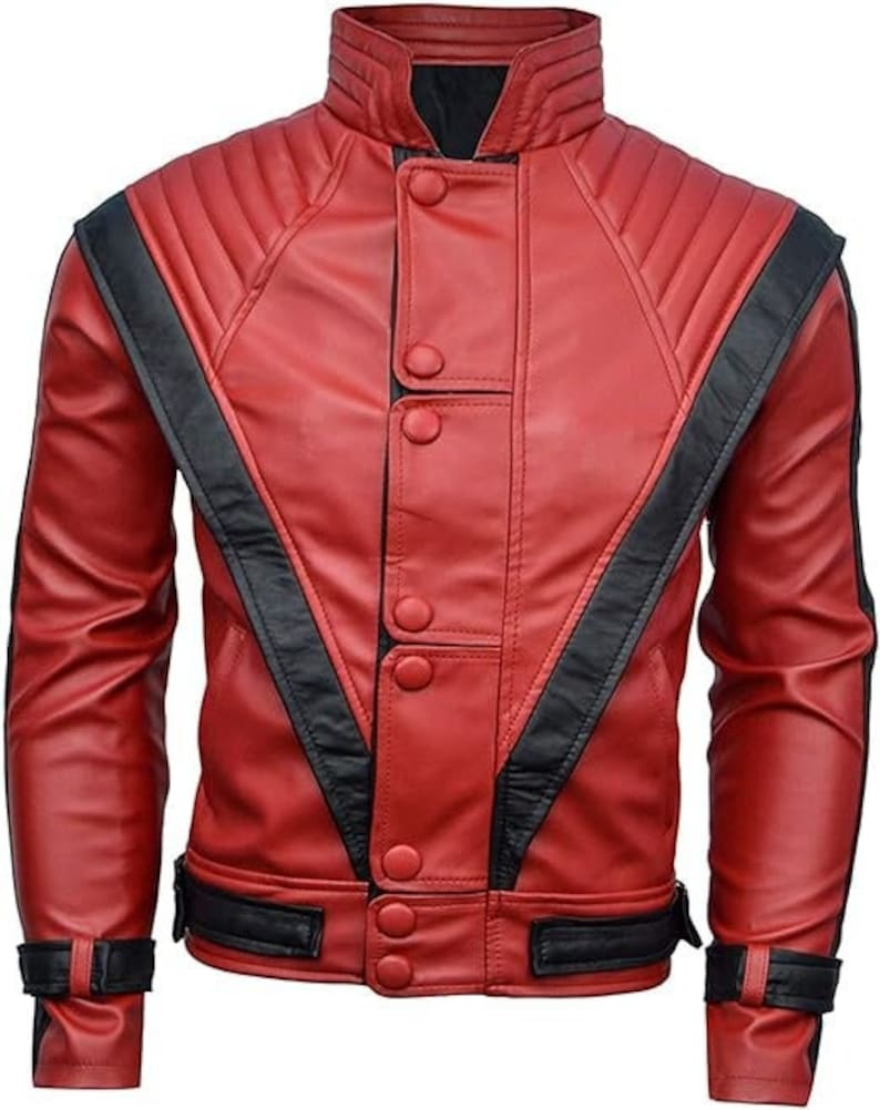 Michael Jackson Thriller Red Leather Jacket