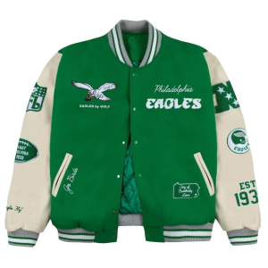 Philadelphia Eagles Go Birds Golf Wang Kelly Green Varsity Jacket