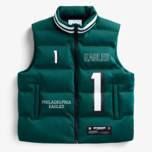 Philadelphia Eagles Jalen Hurts Midnight Green Puffer Vest