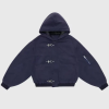 Shinzo Shige Navy Canvas Clasp Bomber Jacket