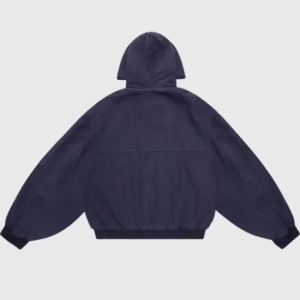 Shinzo Shige Navy Canvas Clasp Bomber Jacket