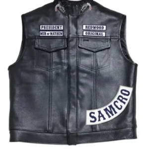 Men’s Sons of Anarchy Jax Teller SOA Leather Biker Vest
