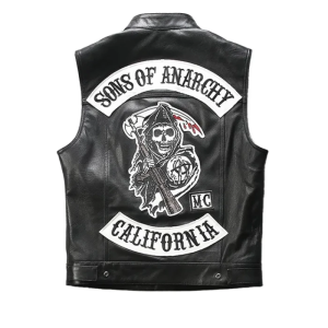 Men’s Sons of Anarchy Jax Teller SOA Leather Biker Vest