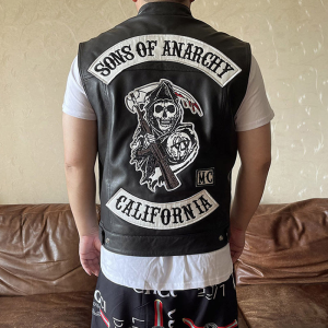 Men’s Sons of Anarchy Jax Teller SOA Leather Biker Vest