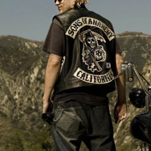 Men’s Sons of Anarchy Jax Teller SOA Leather Biker Vest