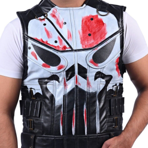 The Punisher Season 2 Jon Bernthal Black Leather Vest
