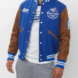 Toronto Blue Jays Letterman Varsity Leather Jacket