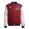 Arsenal Red and White Varsity Jacket Wool and Leather Sleeves