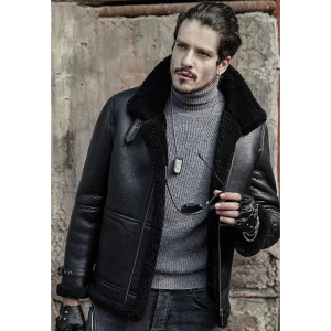 Men’s B3 RAF Aviator Sheepskin Shearling Leather Jacket