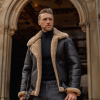Men's B3 RAF Aviator Sheepskin Shearling Leather Jacket